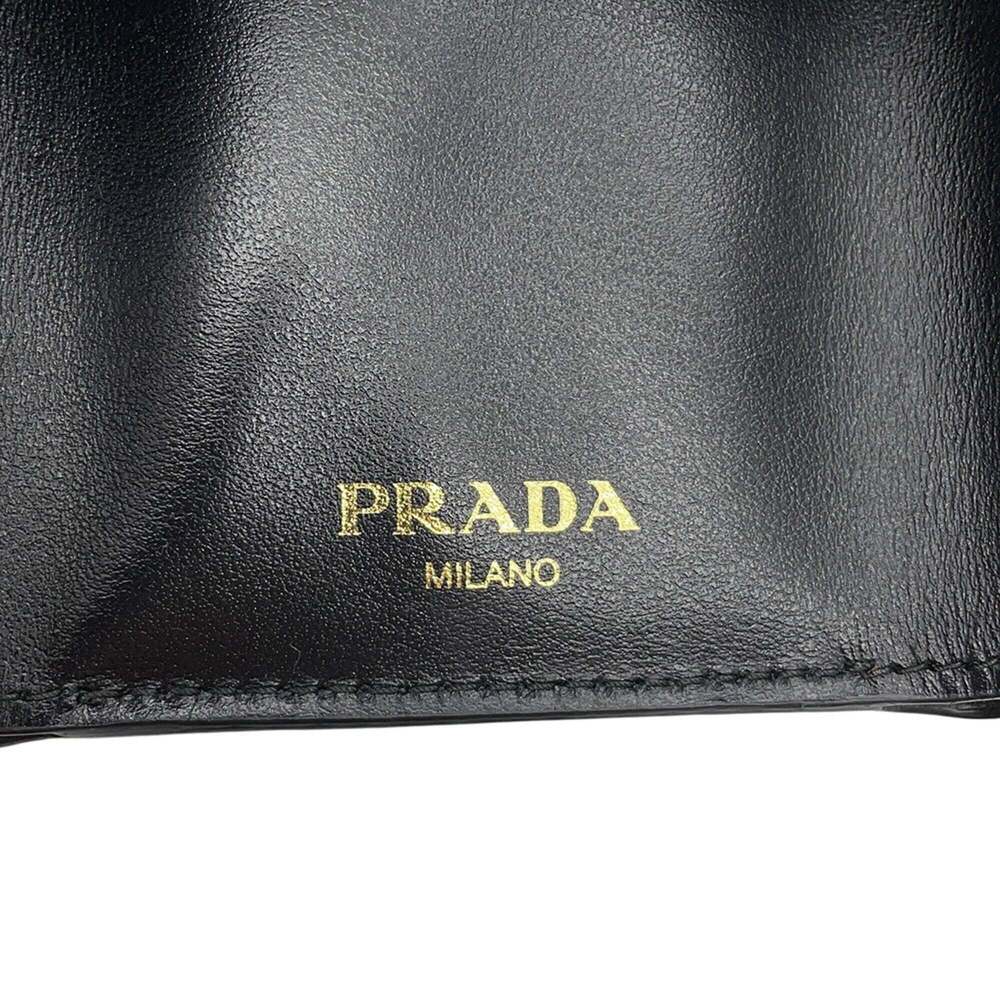 Prada Tri-fold Wallet Vitello Move Compact 1MH021 PRADA Black WALLET - Picture 10 of 11